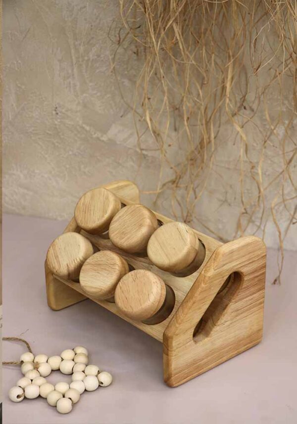 ست شش عددی ادویه چوبی