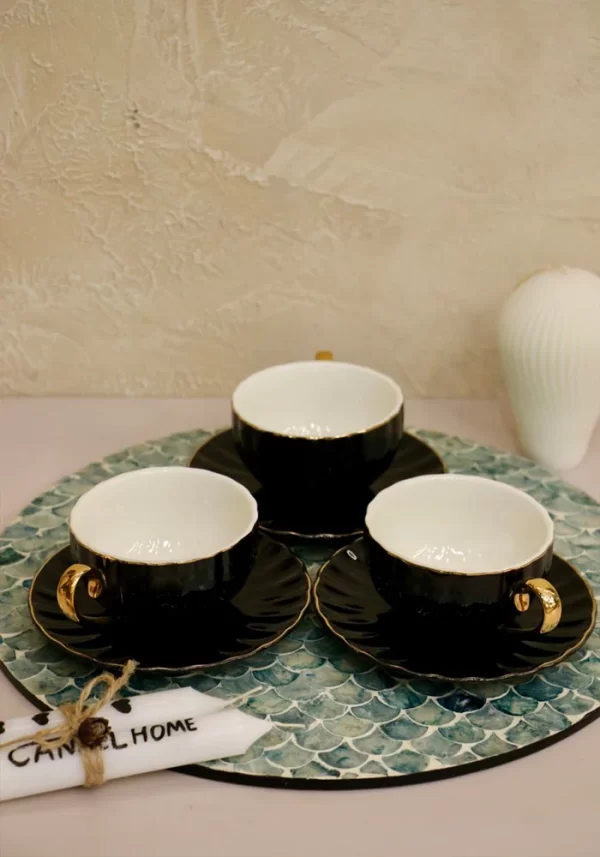 فنجان چای خوری دسته طلایی