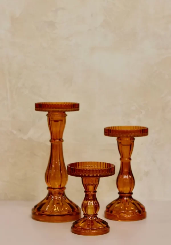 شمعدان بلوری رنگی