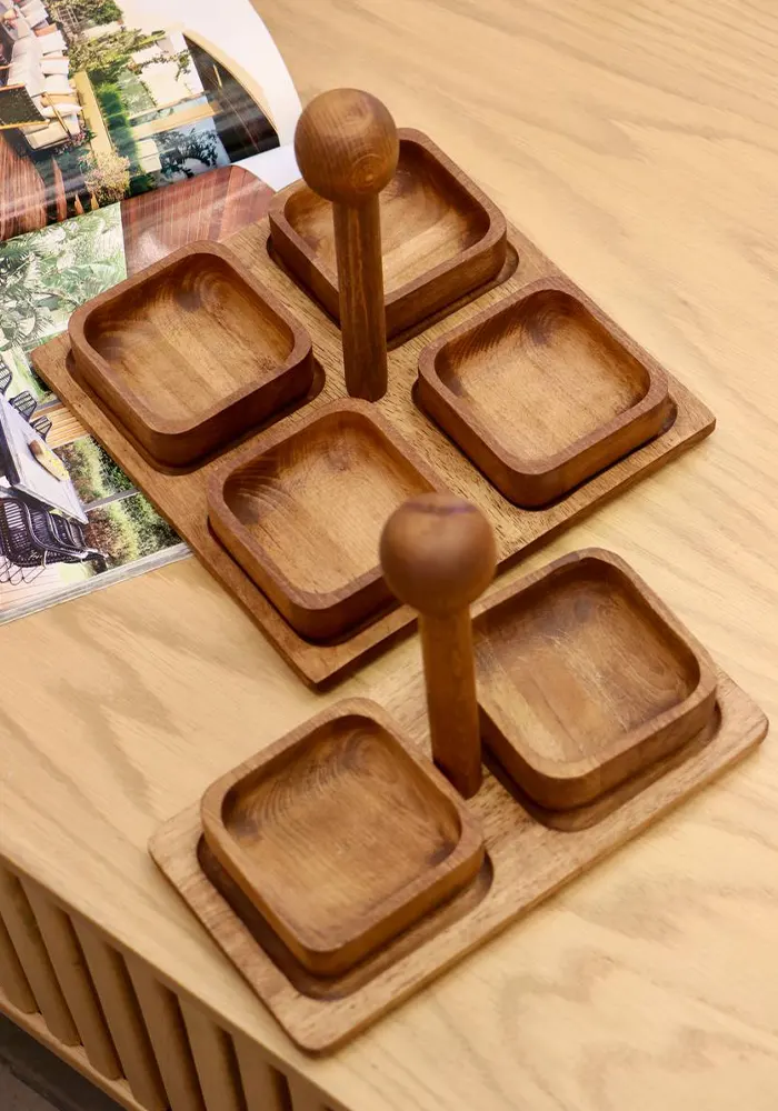 اردو خوری چوبی دسته دار