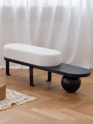 پاف چوبی مدل توپی