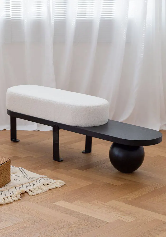 پاف چوبی مدل توپی