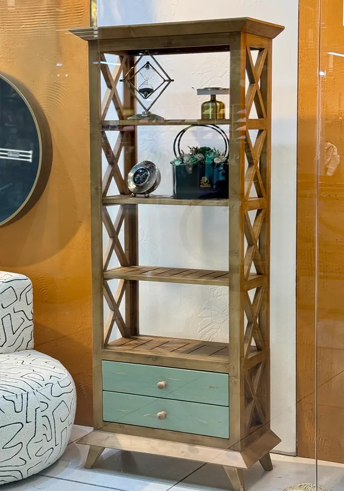 کتابخانه چوبی مدل آمیا