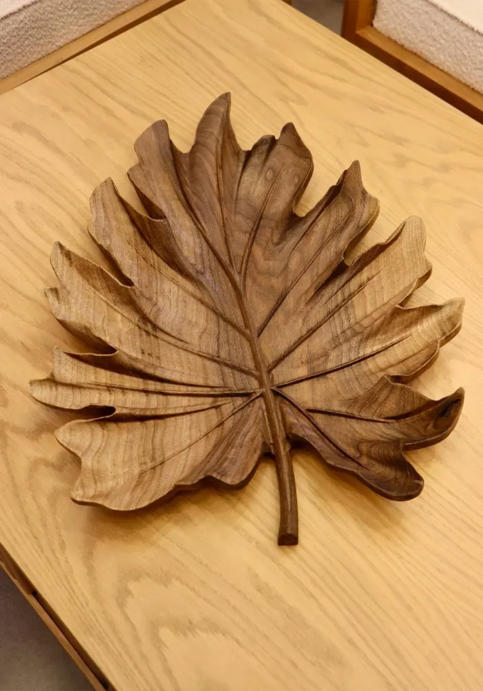 ظرف سرو برگ چوبی