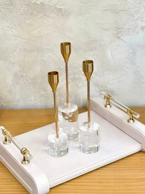 Modern candle holder in three sizes