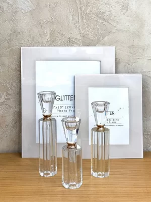Imported candlesticks in three sizes