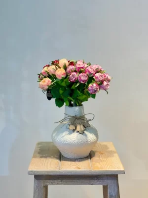 Patinated vase, vat-style