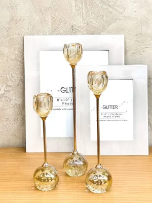 Candlestick in three sizes, bud model
