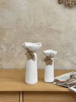 Patina candlestick, mother-of-pearl model