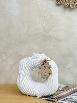 Grooved patina vase