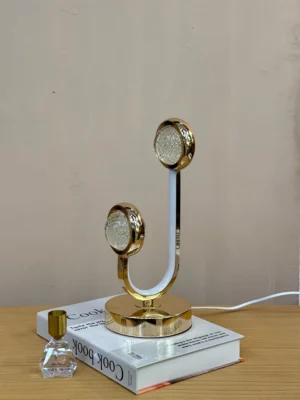 آباژور طلایی توپی رومیزی